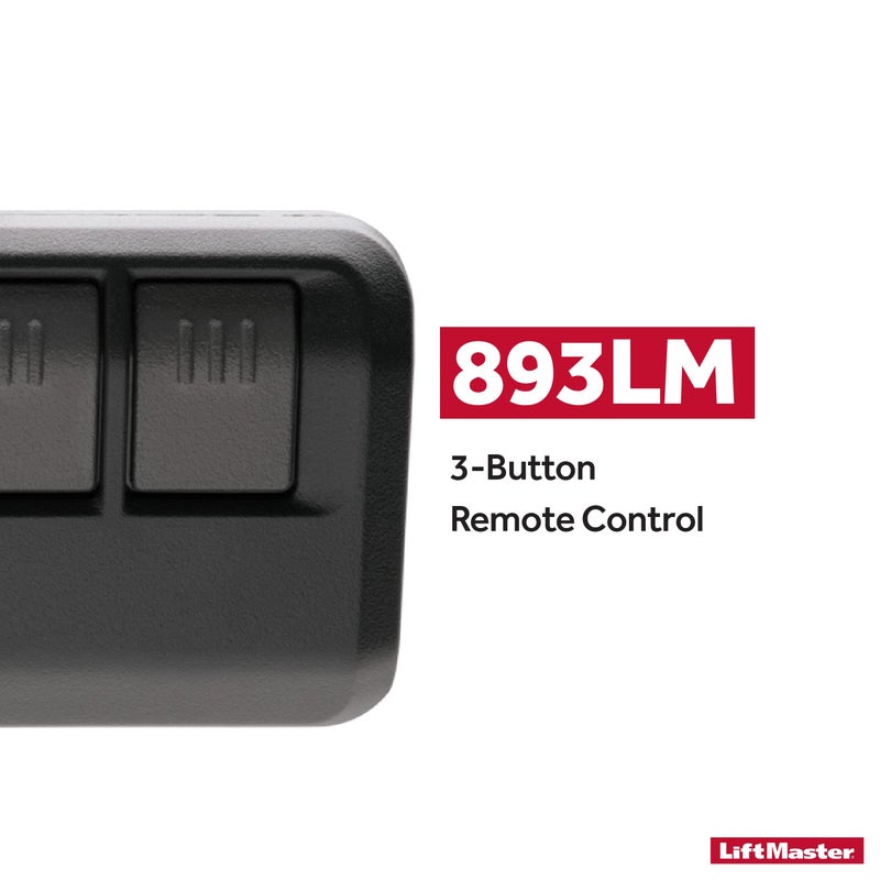LiftMaster 893LM Security+ 2.0 3-Button Visor Clip Garage Door Opener Remote Control - Pack of 2 - Image 2